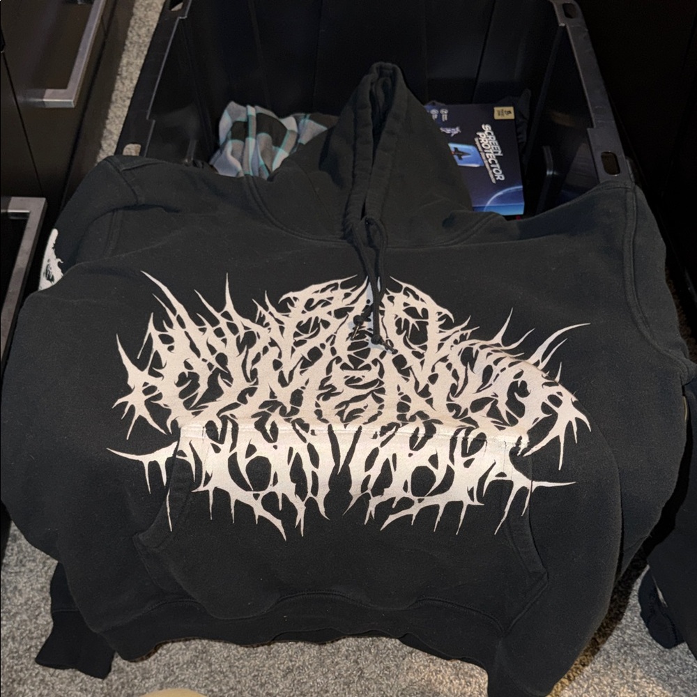 Black Graphic Hoodie